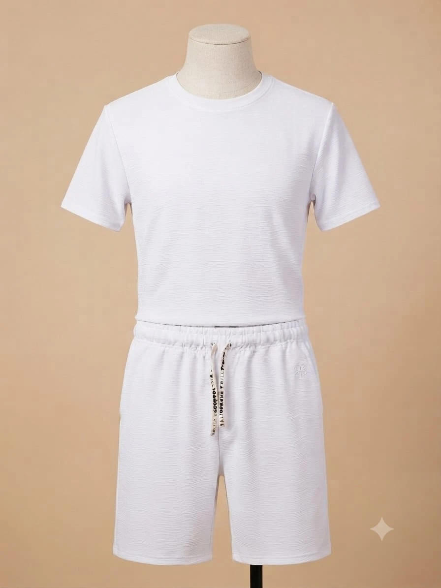 Ensemble short + t-shirt BILLTORNADE Paris – Blanc – L/XL (neuf avec étiquette)